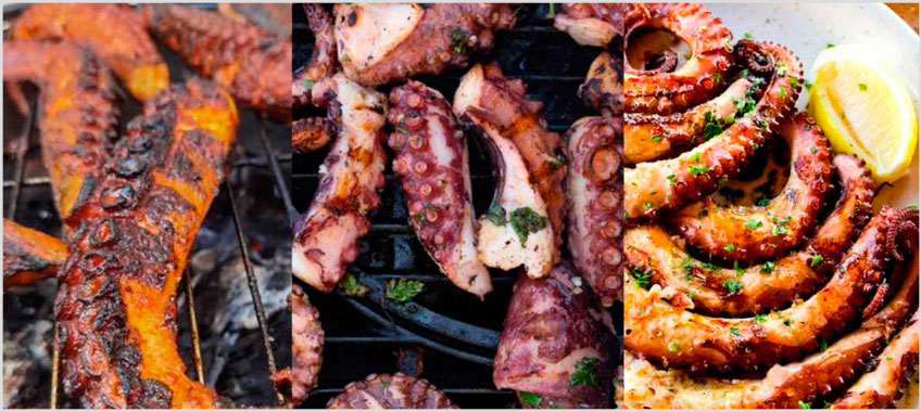 Pulpo al Olivo con Chimichurri de Perejil